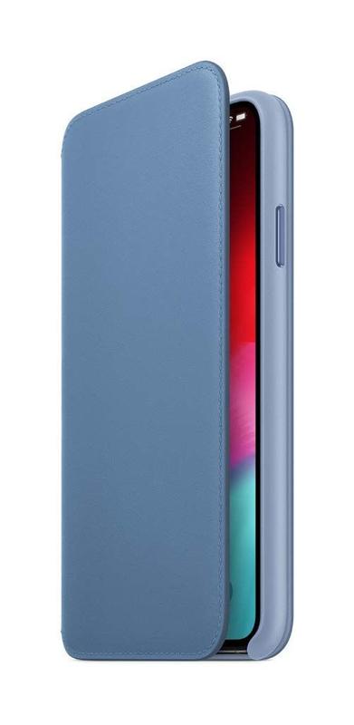 Capa Apple iPhone Xs Max em couro Folio azul centáurea - Capinha